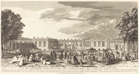 Utsikt over Trianon i Versailles-parken fra Cote de l