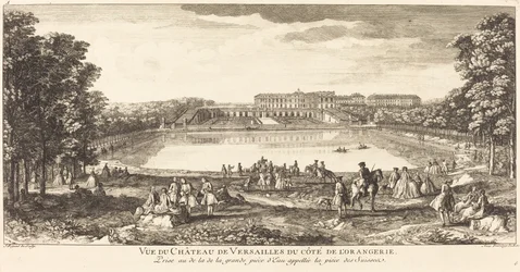Utsikt over slottet i Versailles fra Cote de l