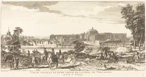 Utsikt over Chateau og en del av byen Versailles