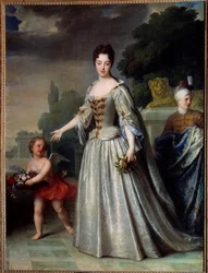 Portrett av Marie Adelaide av Savoie, delfin hertuginne av Burgund av Frankrike (1685-1712). Maleri av Jean Baptiste Santerre (1651-1717)