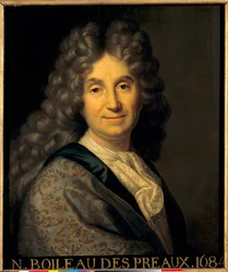 Portrett av Nicolas Boileau Despreaux (Boileau-Despreaux) (1636-1711) - Maleri av Jean Baptiste Santerre (1651-1717)