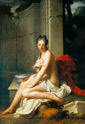Susanna har bad, av Jean-Baptiste Santerre (1651-1717), olje på lerret, 200x145 cm