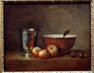 Sølvbegeret, maleri av Jean-Baptiste Siméon Chardin (1699-1779)