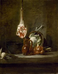 Stilleben med lammelår