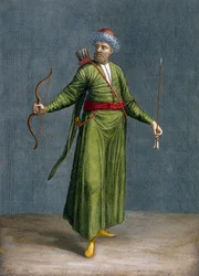 En tatar fra Krim, plansje 84 fra «Samling av hundre trykk som fremstiller Levantens forskjellige nasjoner» av Charles de Ferriol, gravert av Philippe Simonneau (1685-ca. 1753), 1707-08