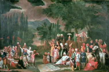 Et tyrkisk jaktselskap med sultan Ahmed III