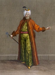 Biach-Chioux, plansje 14 fra «Samling av hundre trykk som fremstiller Levantens forskjellige nasjoner» av Charles de Ferriol, gravert av Gerard Scotin (1671-1716), 1707-08