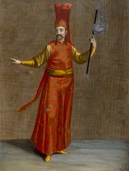 Ibriktar Agassi, plansje 6 fra «Samling av hundre trykk som fremstiller Levantens forskjellige nasjoner» av Charles de Ferriol, gravert av Gérard Scotin (1671-1716), 1707-08