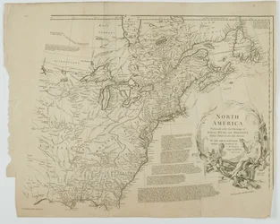 Nord-Amerika, gravert av Richard William Seale, 1752