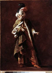 Imamen til den store moskeen Maleri av Jean Barbault (1718-1762) 1748 Søn. 66x49 cm Paris, Louvre-museet