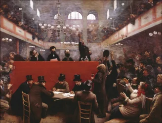 Ved Graffard Møtehall Møte i Graffard Hall, 1884