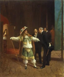 Coquelin den eldre i "Le Bourgeois Gentilhomme" av Moliere, ca. 1882