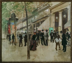 Boulevarden foran Theatre des Varietes, Paris (maleri på lerret)