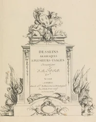 Arabesque-design for mange bruksområder Oppfunnet av J.B. Toro Tittelside, 1716., 1716.