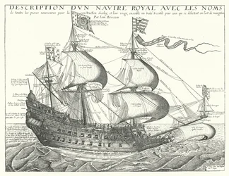 Fransk krigsskip, c1657