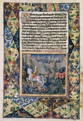 Ms Lat. Q.v.I.126 f.38v Rehabeam fører krig mot Jeroboam, fra 