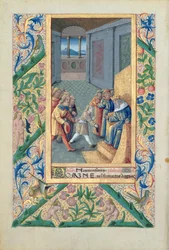 Ms Lat. Q.v.I.126 f.53v David blir sendt til Saul, fra 