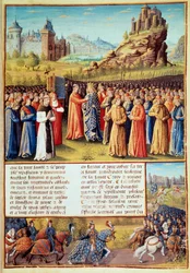 Andre korstog (1147-1149): Kong Ludvig VII sa at de unge (1120-1180) tok korset ved Vezelay i nærvær av Saint Bernard de Clairvaux (San Bernardo di Chiaravalle) (1090-1153) og kvelden i Versailles den 31. /03/1146. Mange baroner tok også