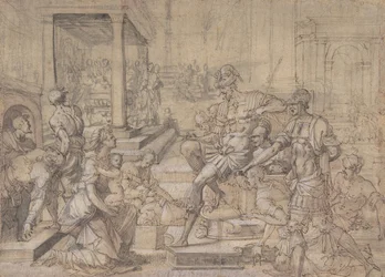 Amya begjærte Faustus for varetekt over Saint Mamas, ca.1543.