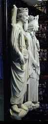 Skulpturer av Philippe III (1245-85) den dristige og Philippe IV (1268-1314) the Fair (marmor)