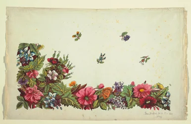 Blomsterdesign for trykt tekstil