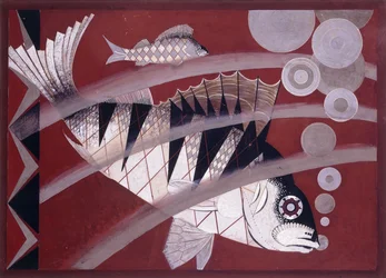 Fish, ca. 1925 (gouache, penn og blekk på papir)
