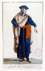 Uniform til et medlem av det franske statsrådet 1795 i løpet av katalogperioden