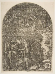 Engelen viser den hellige Johannes det nye Jerusalem, fra Apocalypse.n.d.