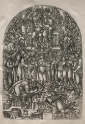 The Apocalypse: En utallig mengde som står foran tronen, 1546-1556.