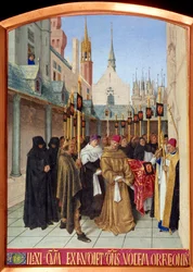Miniatyr begravelsesscene i "" Les Heures d