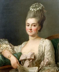 Portrett av en dame som holder et noter