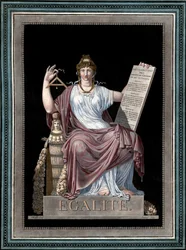 Likhet - gravering av Jean Francois (Jean-Francois) Janinet (1752-1814) - Allegorie de l
