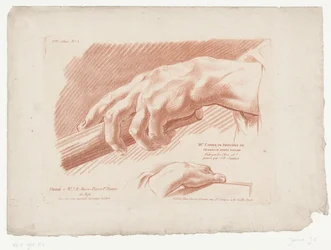 Tittelbilde med to hender III.e Cahier de Principes de Dessins d