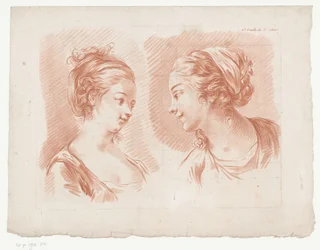 To kvinnehoder 6. Feuille du 8.e Cahier. (tittel på objekt) Komposisjoner med deler av menneskekroppen (serietittel) Huitième Cahier de Principes de Design (serietittel)