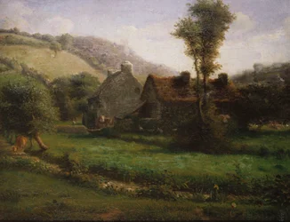 Hytte i et landskap, ca. 1871