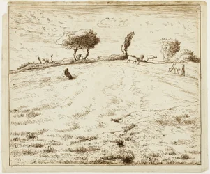Landskap - Hillside i Gruchy, Normandie