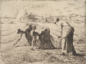 The Gleaners, ca. 1855-56 (etsing på chine collé)