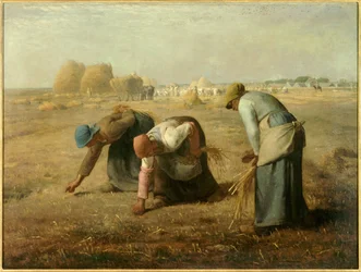 Aksplukkerne. Maleri av Jean François Millet, 1814-1875