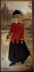 Lærlingsmaleriet av Jean Francois Raffaelli (1850-1924) 1908 Søn. 2,08x1,03 m Pau, Museum of Fine Arts