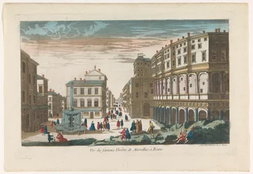 Utsikt over Theatre of Marcellus i Roma Vue du fameux Théâtre de Marcellus à Rome (tittel på objekt)