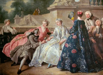 Kjærlighetens domstol Maleri av Jean Francois de Troy (1679-1752) 1731 Søn. 0,73 X 0,92m Berlin. Staatliche Museum