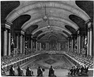 Fransk revolusjon: "" Innvielsessesjon for instituttet i 1795". Den 25. oktober