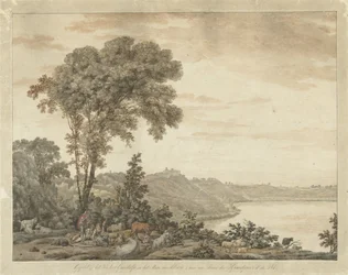 Utsikt over Castel Gandolfo og Albanosjøen