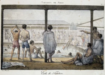 Svømmeskole - i "" Paintings of Paris" av Market