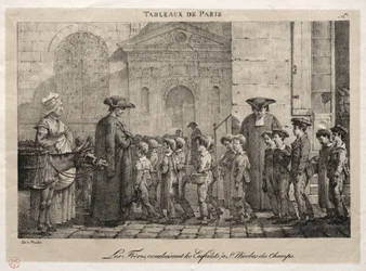 Scenes of Paris: The Brothers Conducting the Children til St. Nicholas of the Fields