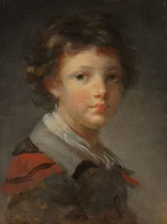 En gutt i en rød kappe, 1780-tallet