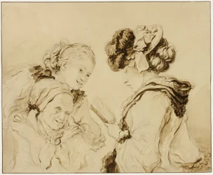 Margaruerite Gerard leser for moren sin og Rosalie Fragonard
