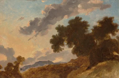 Fjelllandskap ved solnedgang, ca. 1765.
