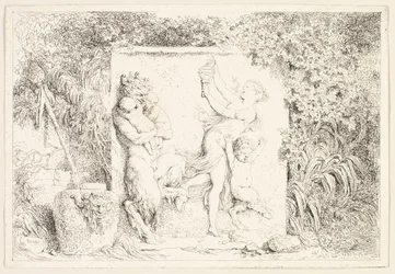 Satyrer som danser fra Bacchanales, eller Satyrspill