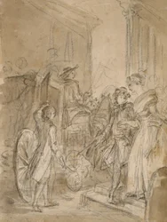 The Departure by Coach, ca. 1780-89